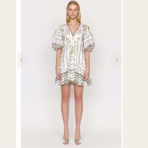 CeCe Multicolor Puff Sleeve Mini Dress new size large